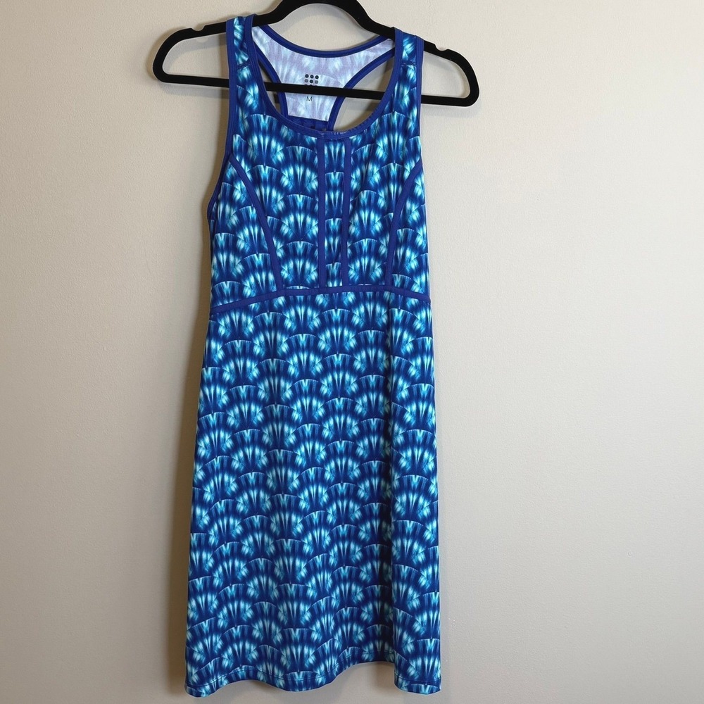 Title Nine Blue Athletic Tank Dress M Hidden Stash Pocket Tennis Pickleball